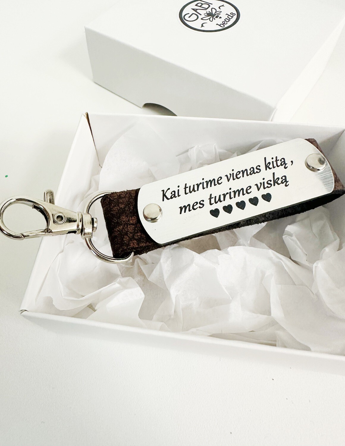 Odinis raktų pakabukas &quot;Kai turime vienas kitą, mes turime viską&quot;