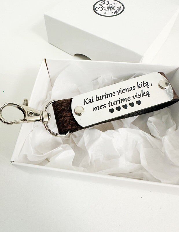 Odinis raktų pakabukas &quot;Kai turime vienas kitą, mes turime viską&quot;