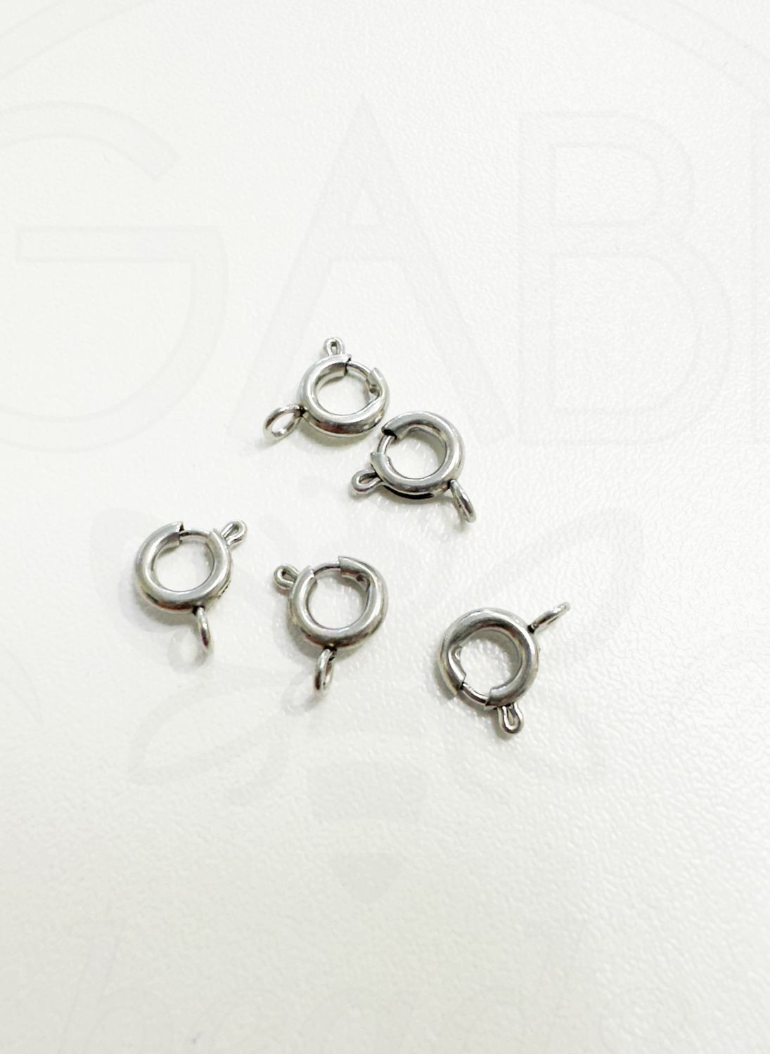 Nerūdijančio plieno užsegimai, plieno spalvos 6x1.6mm, 2 vnt