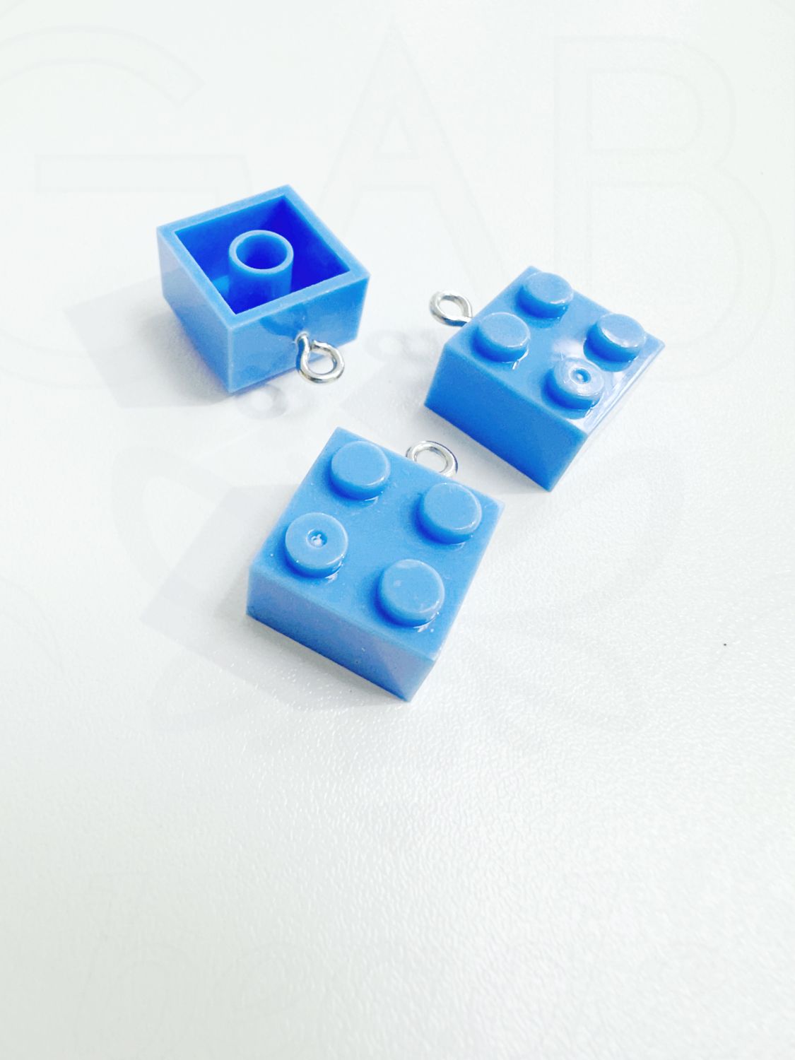 Plastikinis pakabukas, &quot;LEGO mėlynas&quot;  3vnt