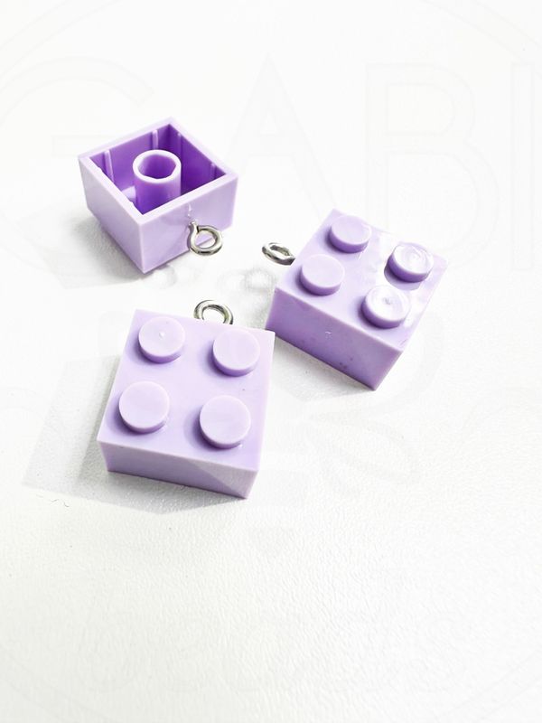 Plastikinis pakabukas, &quot;LEGO violetinis&quot;  3vnt