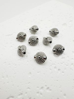 Nerūsējošā tērauda ieliktņi, tērauda krāsa, 9x8x6mm, 2gab
