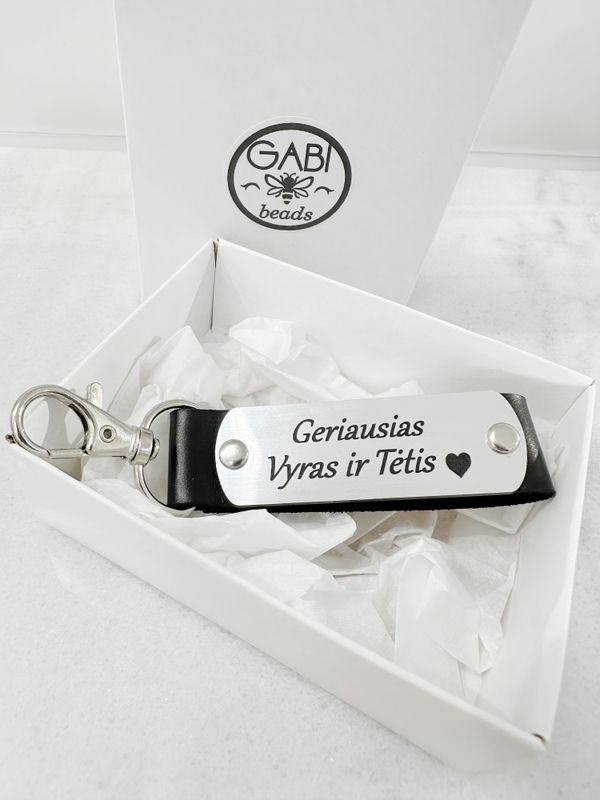 Odinis raktų pakabukas &quot;Geriausias Vyras ir Tėtis&quot;