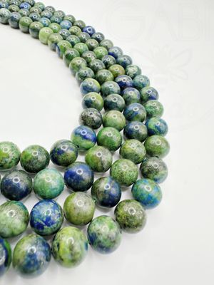 Malachitas - Azuritas, žalios, mėlynos spalvos