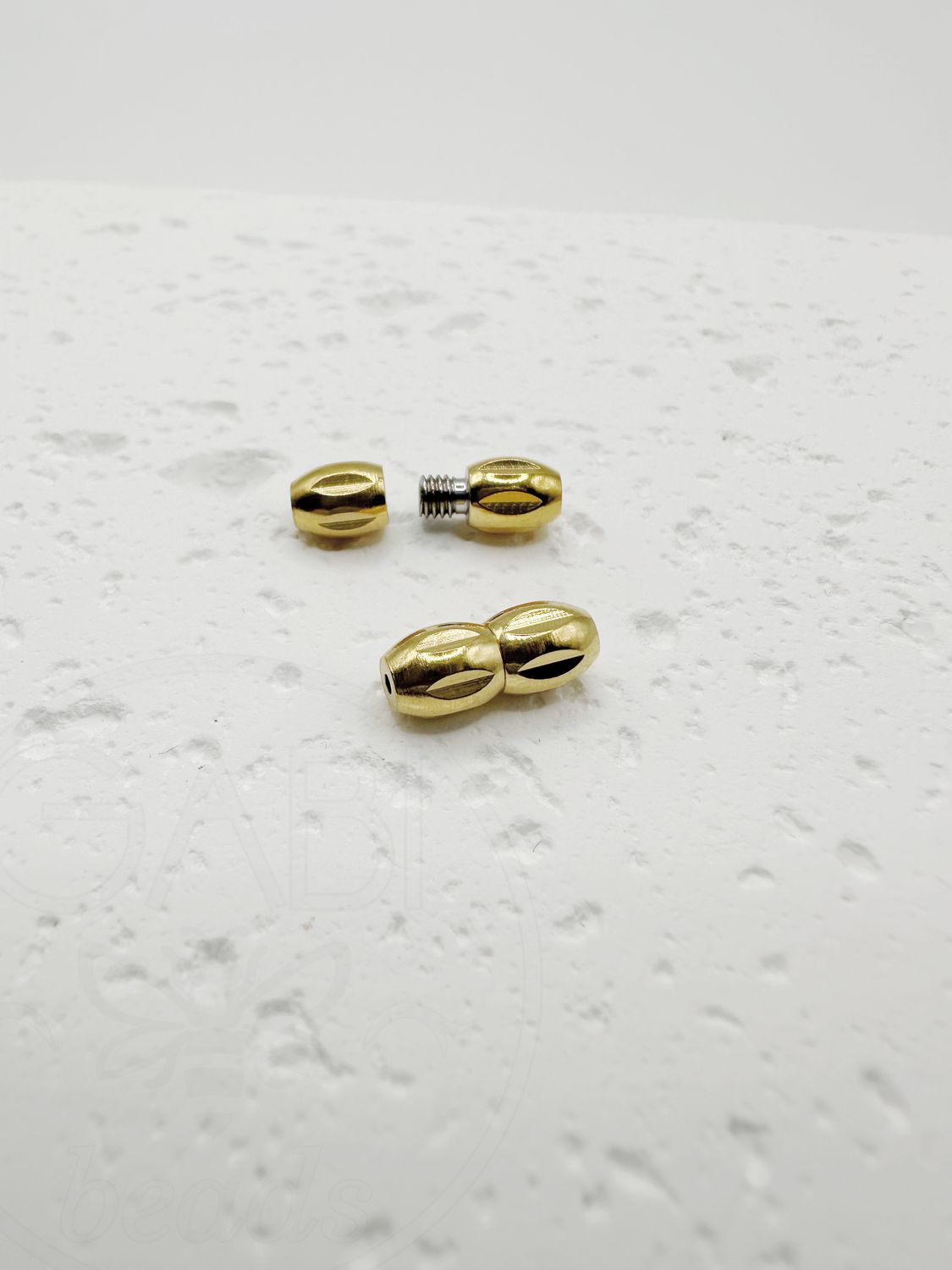 Nerūsējošā tērauda aizdares, zelta krāsā 12x5mm, 1 gab.