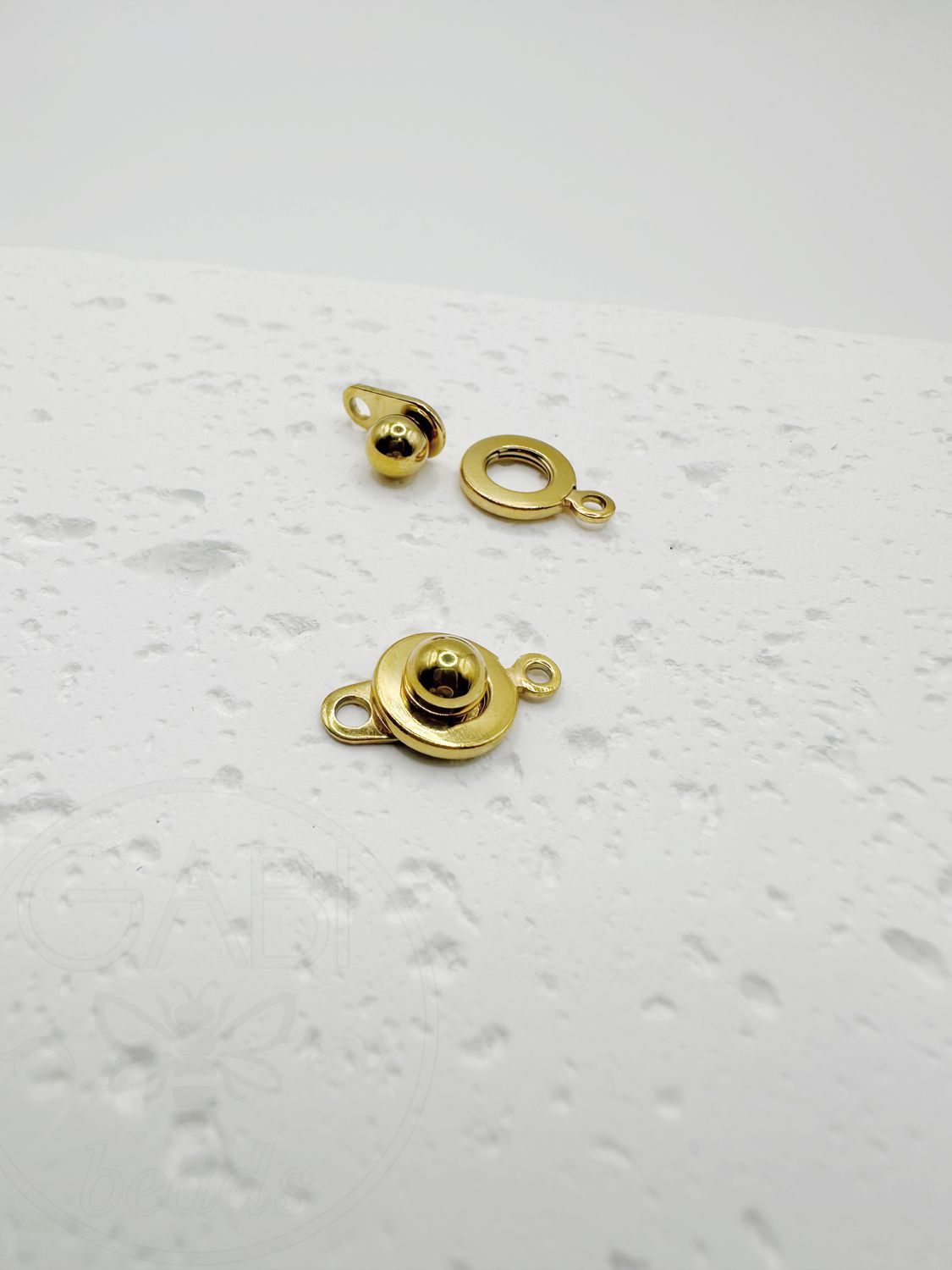 Nerūdijančio plieno užsegimas, aukso spalvos 15x9x5mm, 1 vnt