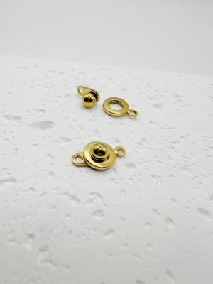 Nerūdijančio plieno užsegimas, aukso spalvos 15x9x5mm, 1 vnt