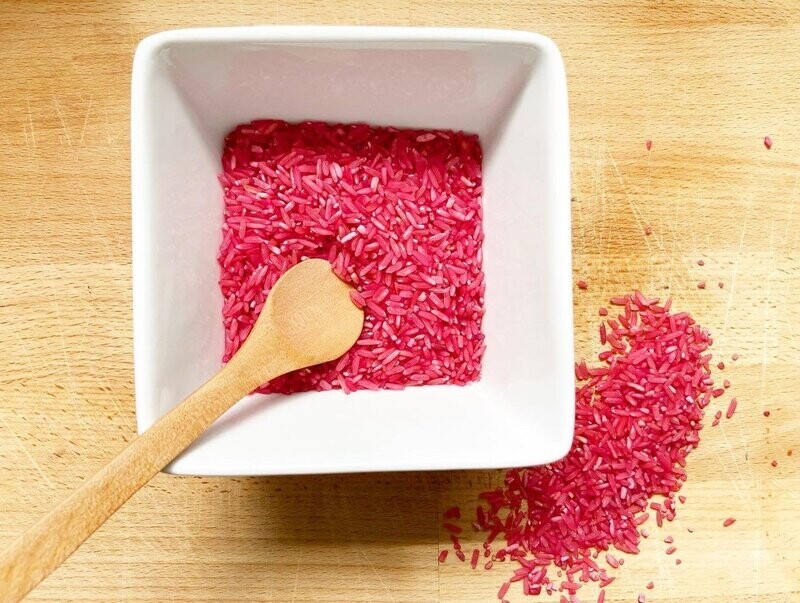 Dark Red Sensory Rice