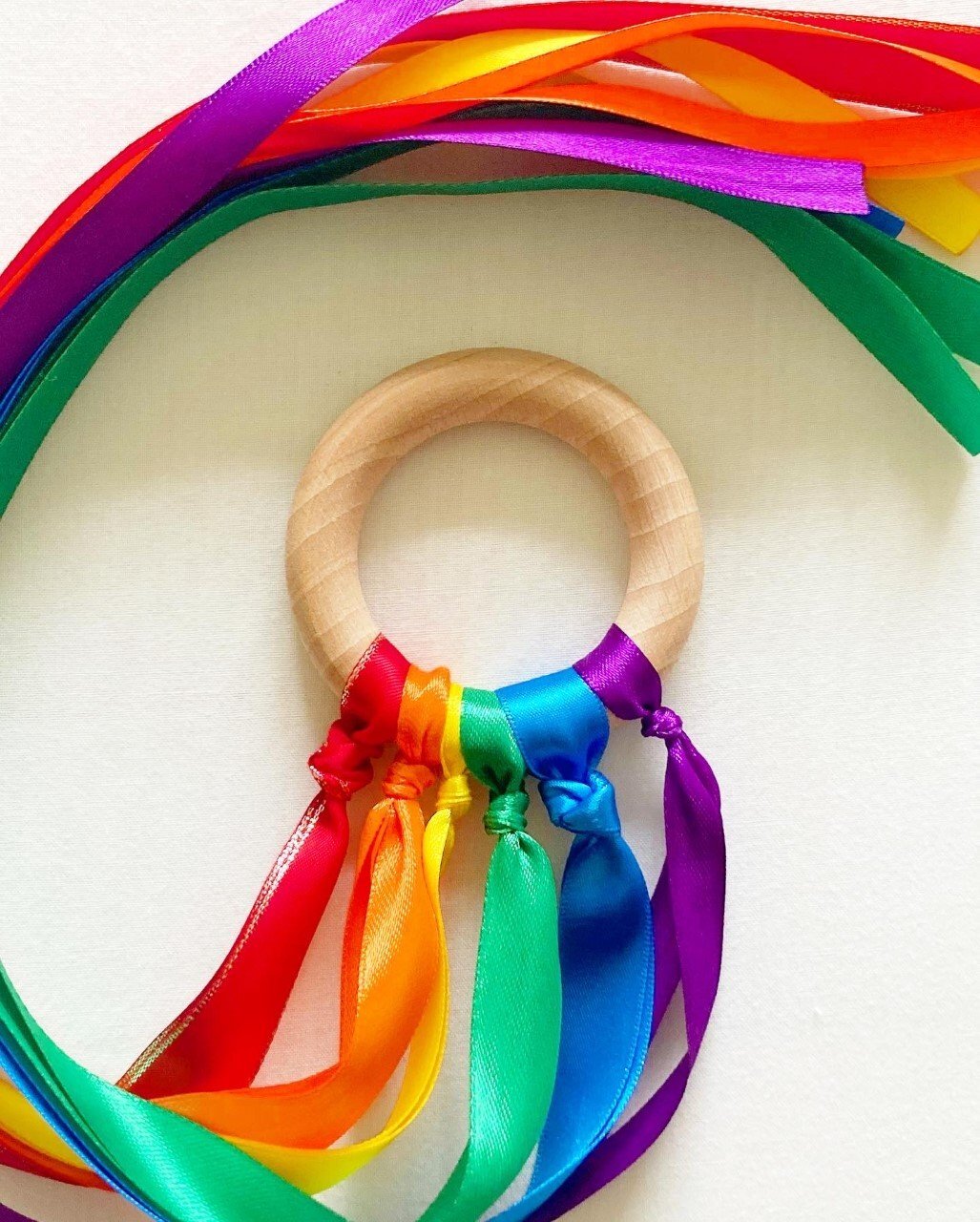 Small Rainbow Ribbon Ring