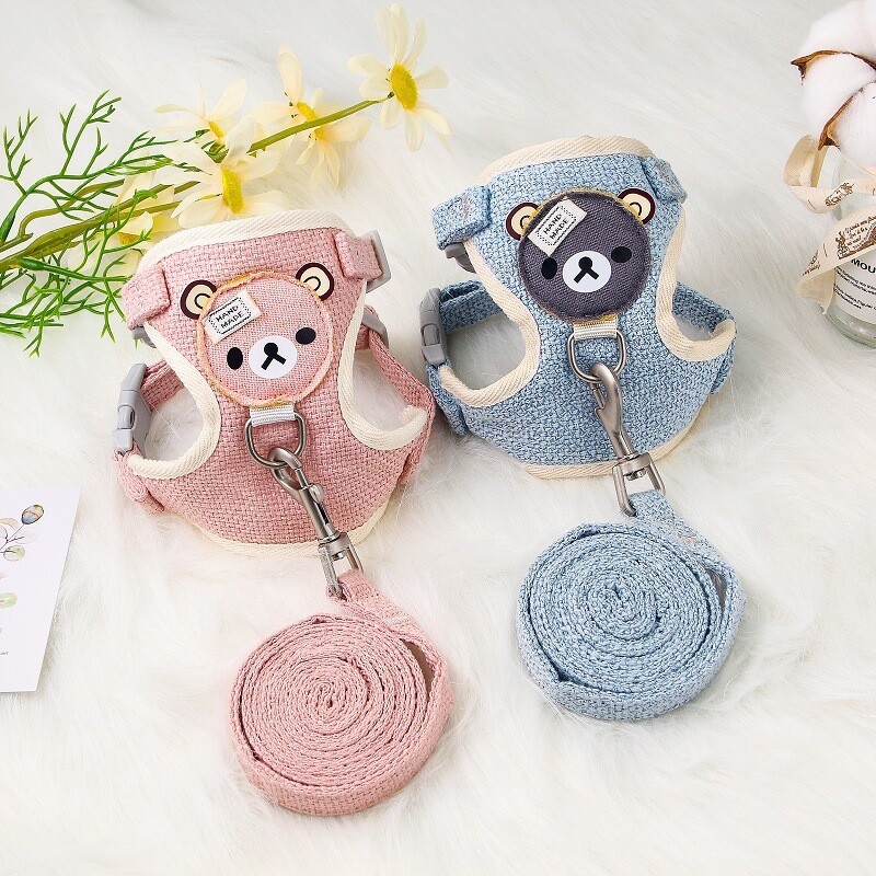 &quot;Bailey&quot; Teddy Dog Vest Harness and Leash Set