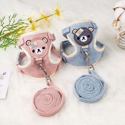 &quot;Bailey&quot; Teddy Dog Vest Harness and Leash Set