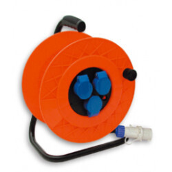 AVVOLGICAVO FME art. 11128  cavo 30mt. con 3 PRESEW 2P + T 16A - 220V CEE SPINA 2P +T  16A - 220V CEE con DISGIUNTORE