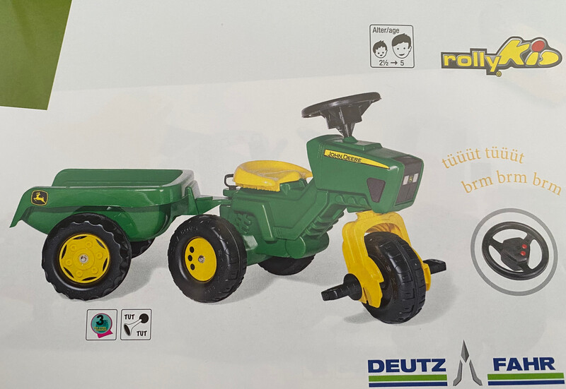 JOHN DEERE TRICICLO CON RIMORCHIO