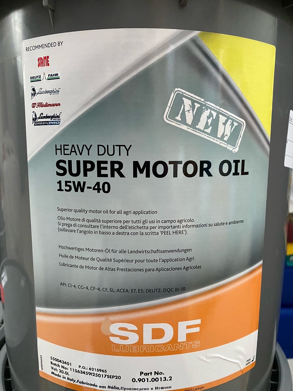 SDF SUPER MOTOR OIL 15W/40 LITRI 20