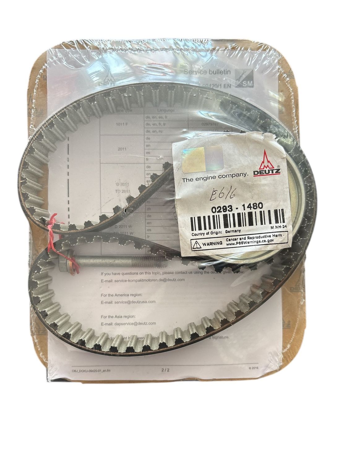 KIT CINGHIA DISTRIBUZIONE 02931480
