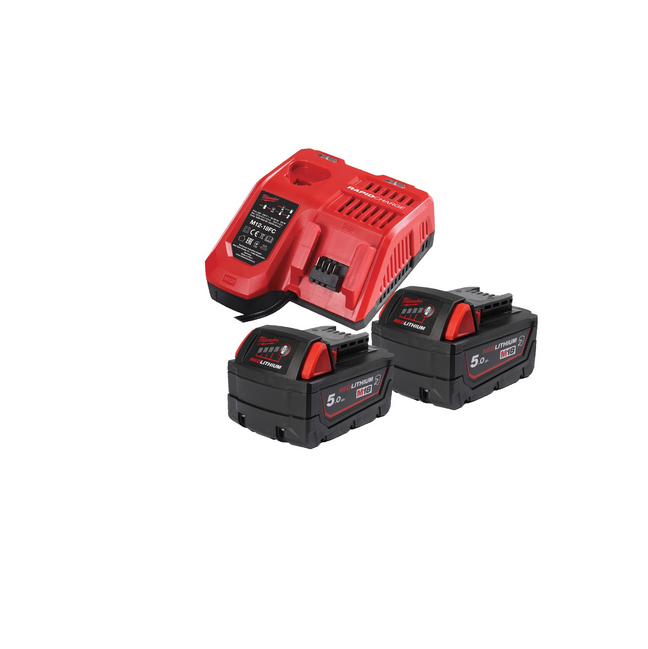 ENERGY KIT M18 2X5.0AH + CARICATORE