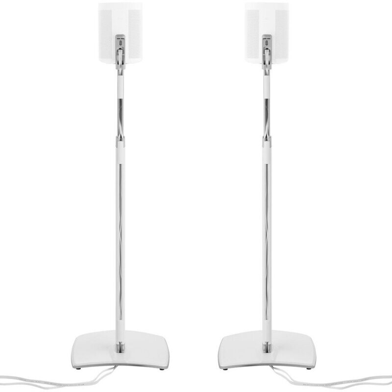 Sanus 2x Adjustable Floor Stand for Sonos One, One SL White