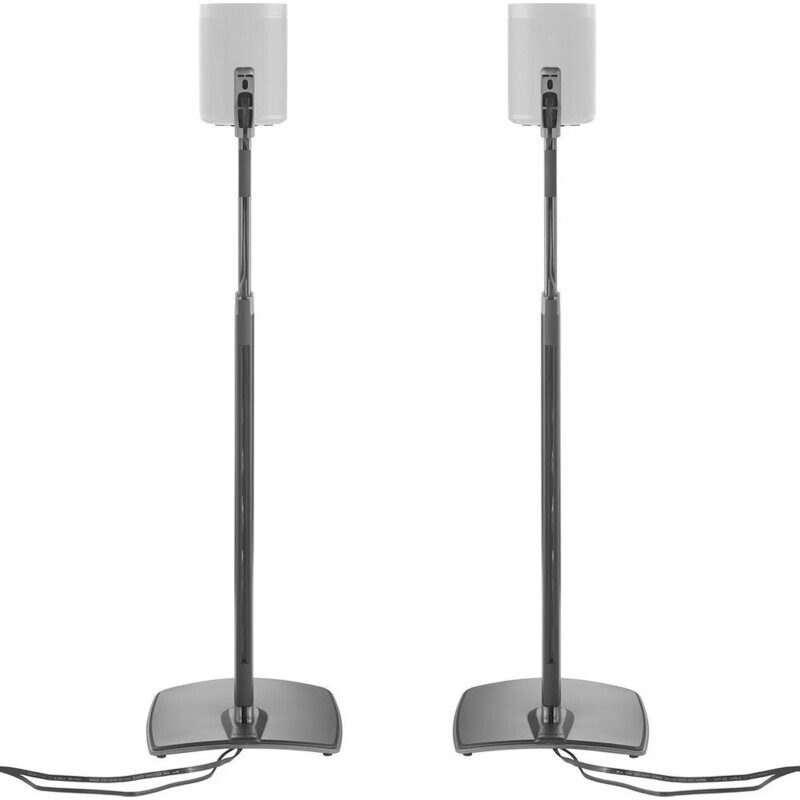 Sanus 2x Adjustable Floor Stand for Sonos One, One SL Black