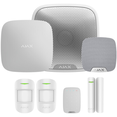 Ajax Hub 1 Kit with KeyPad and StreetSiren White