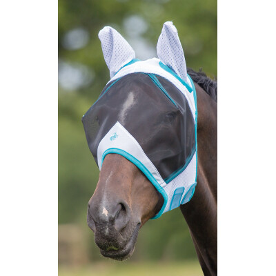 Bridleways Bug Stopper White Fly Mask Ears Only