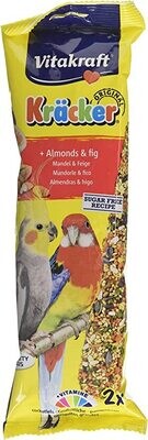 Vitakraft Kracker Cockatiel Bird Food Almonds-Fig 180g 2 pack