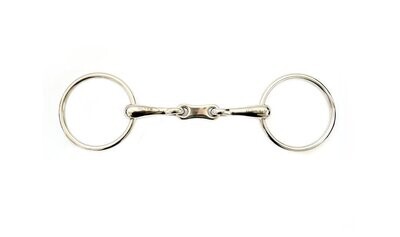 Dever Curved Mouth Snaffle Loose Ring With French Link