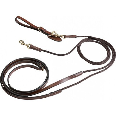 Eric Thomas Pro Leather/rope Draw Reins
