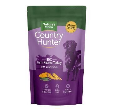 Natures Menu Country Hunter Wet Dog Food Turkey Pouch 150g