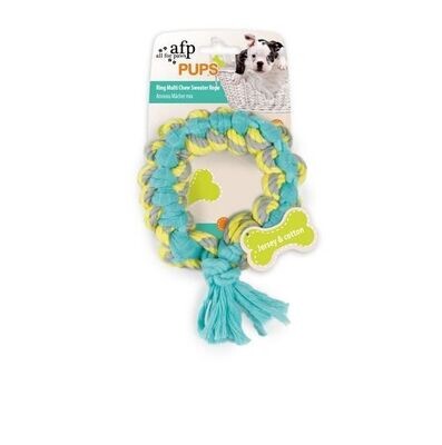 All For Paws Pups Ring Multi Chew Sweater Rope