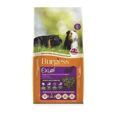 Burgess Excel Adult Guinea Pig Nuggets with Blackcurrant & Oregano