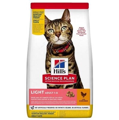 Hills Science Plan Cat Adult Dry Chicken Light 1.5kg