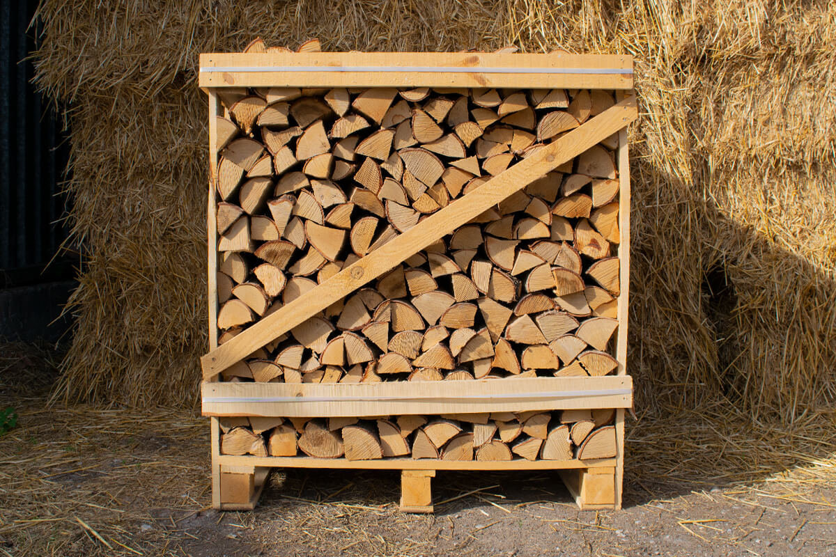 Large Crate Kiln Dried Hardwood Birch Logs 