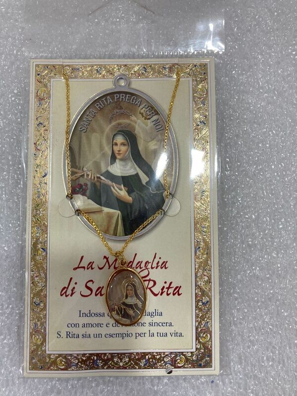COLLANA CON MEDAGLIA DI SANTA RITA