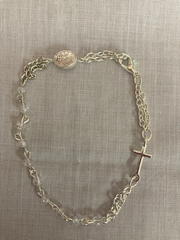 BRACCIALE CRISTALLO ROSARIO TRASPARENTE
