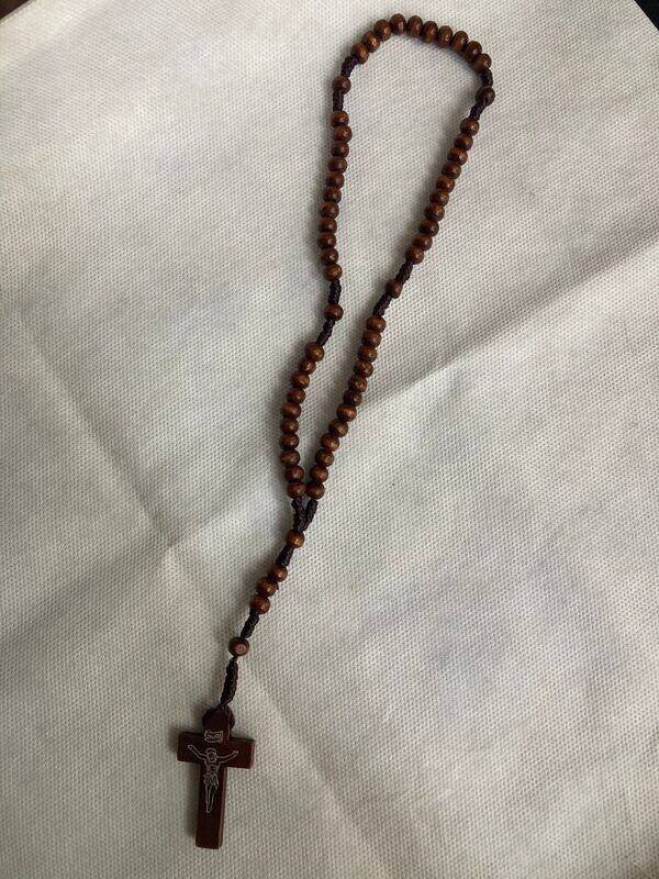 ROSARIO IN LEGNO MARRONE