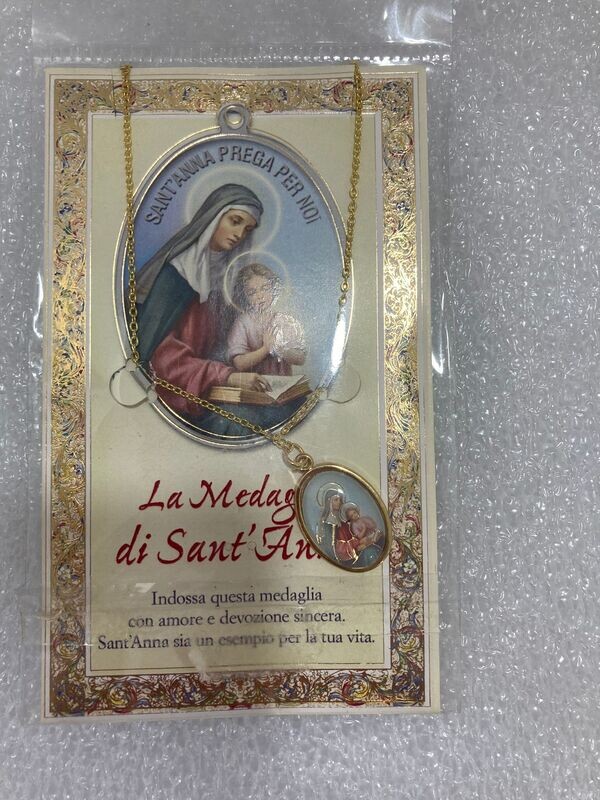 COLLANA CON MEDAGLIA DI SANT'ANNA