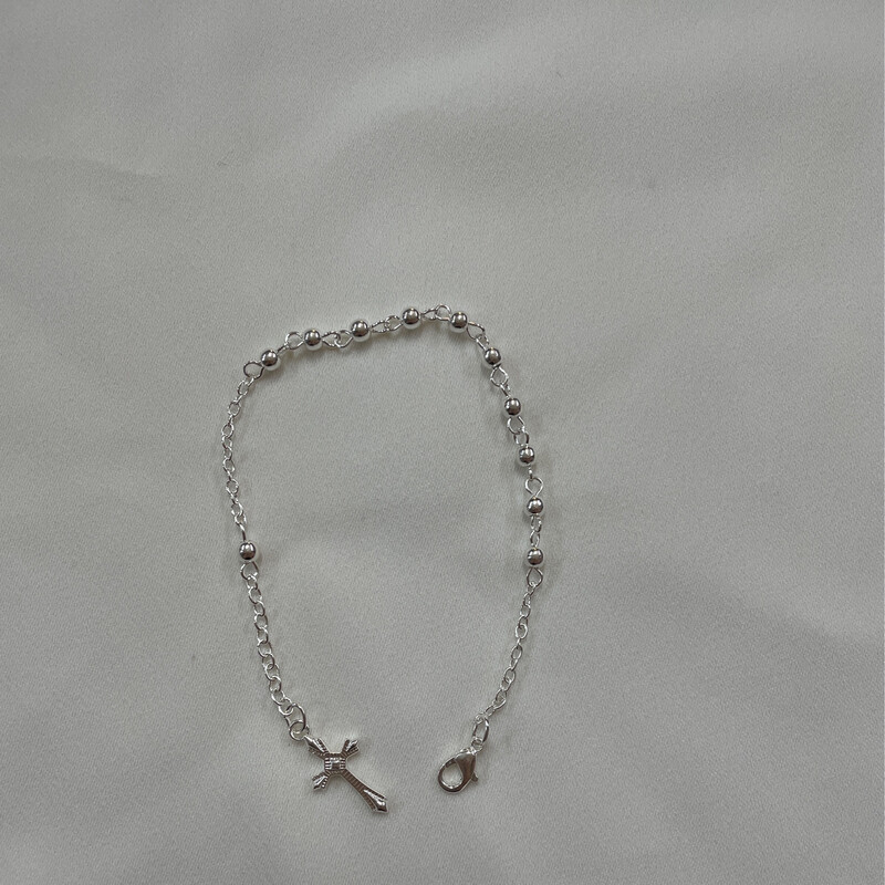 Bracciale color argento mm 4