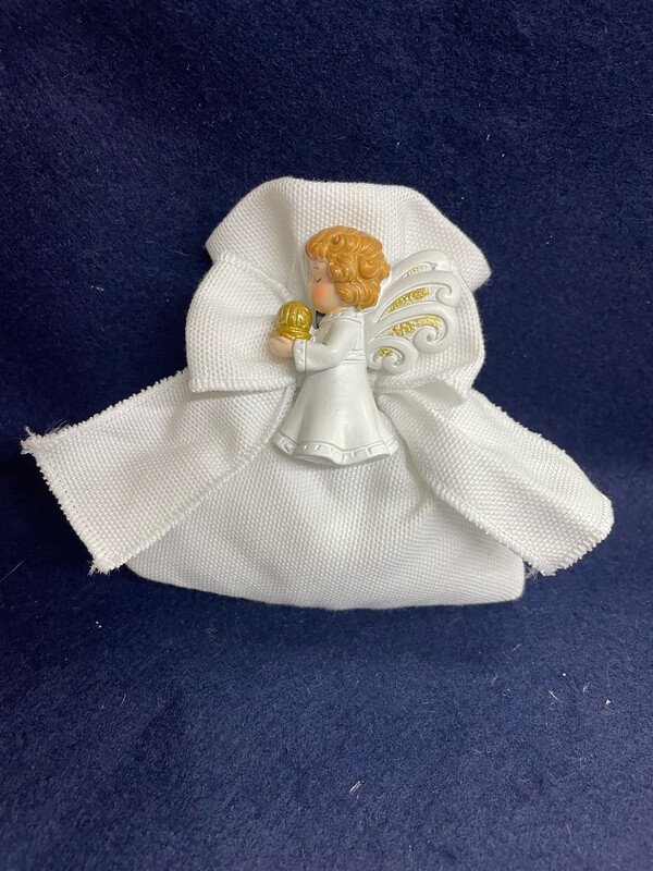 Sacchetto bianco con angelo bimbo