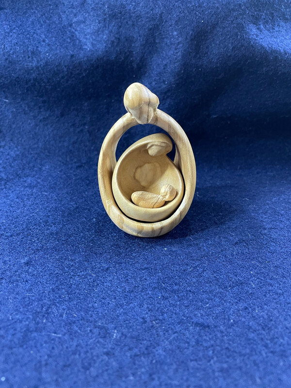 Sacra famiglia in legno 3 pezzi