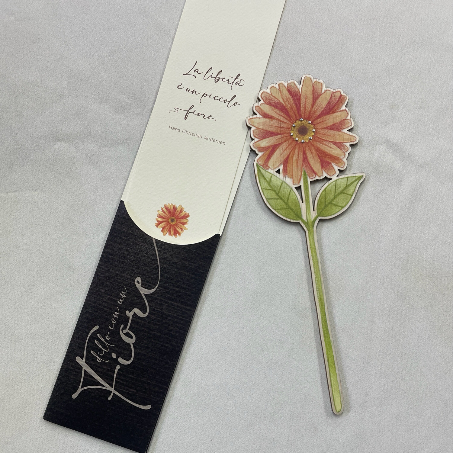 Biglietto augurale gerbera
