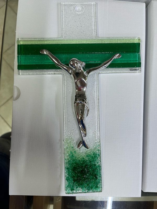 Croce vetro verde