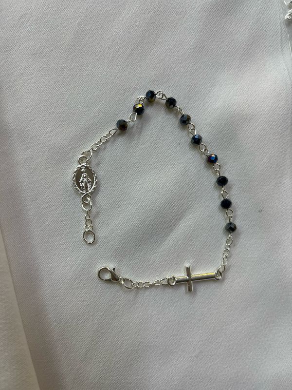 BRACCIALE CRISTALLO ROSARIO TRASPARENTE