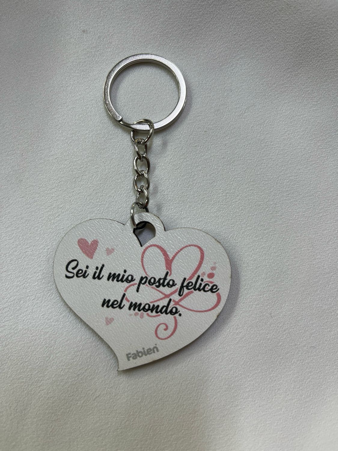 Portachiavi cuore “mondo”