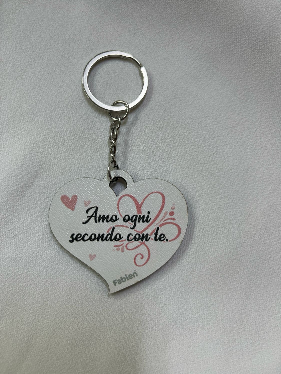 Portachiavi cuore “amo te”