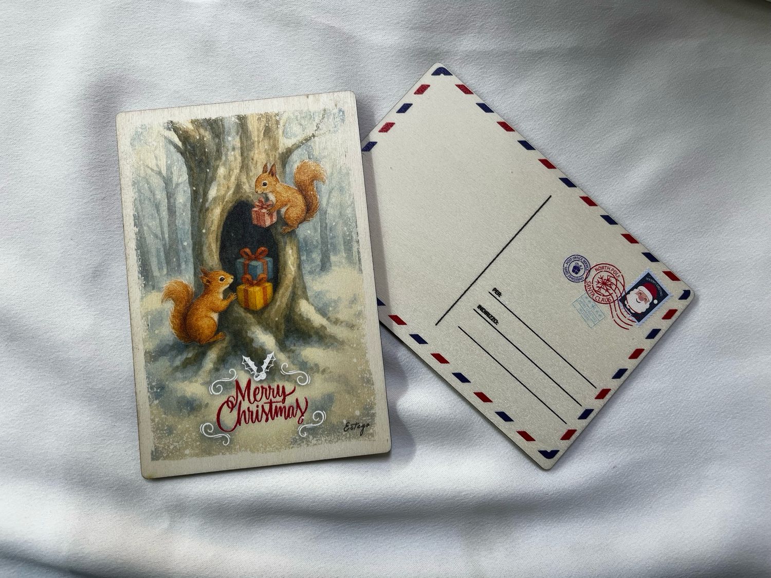 Cartoline in legno assortite