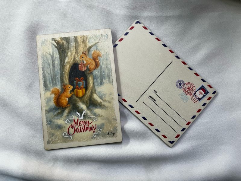 Cartoline in legno assortite