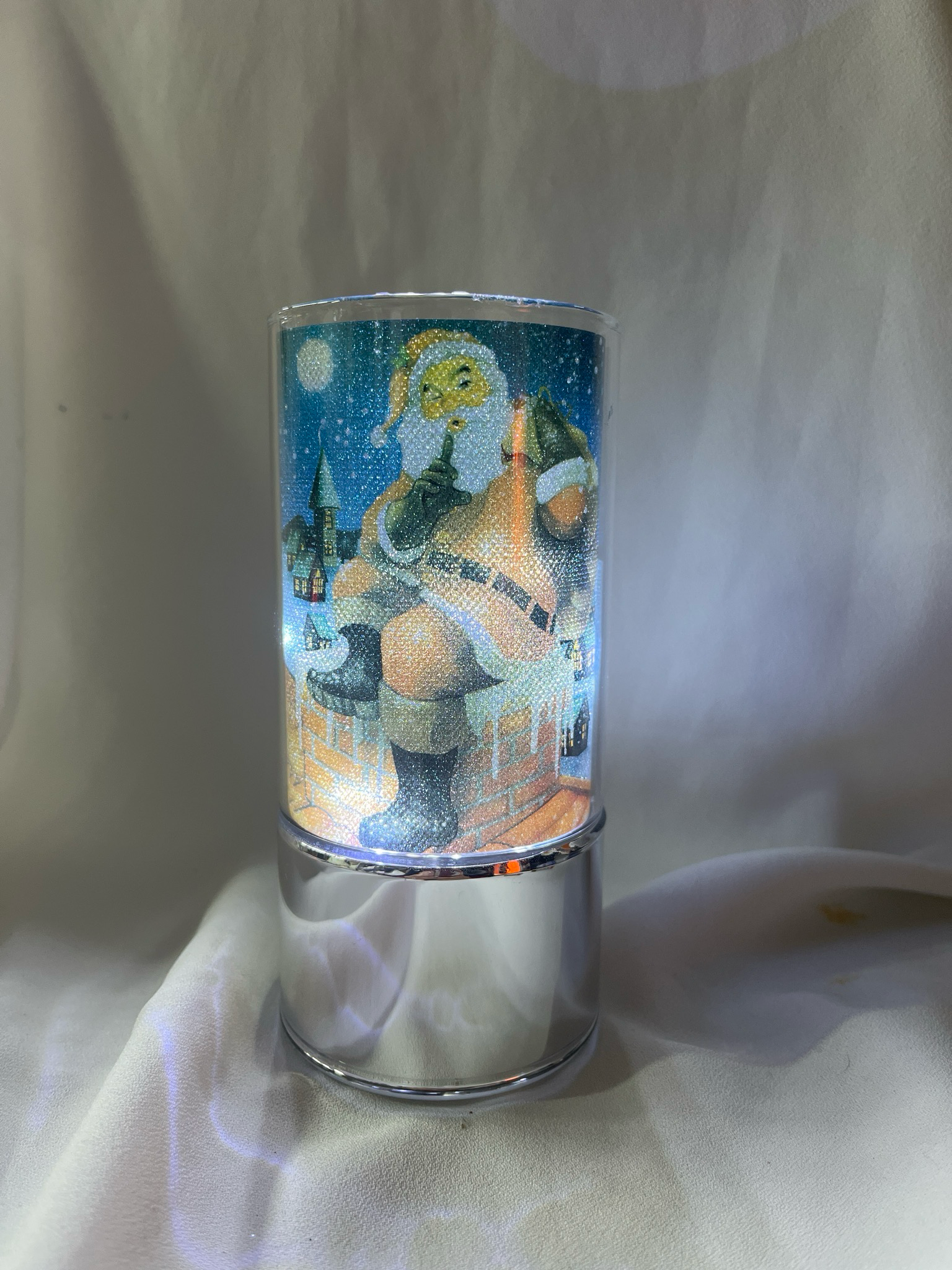 Lampada cilindro babbo Natale