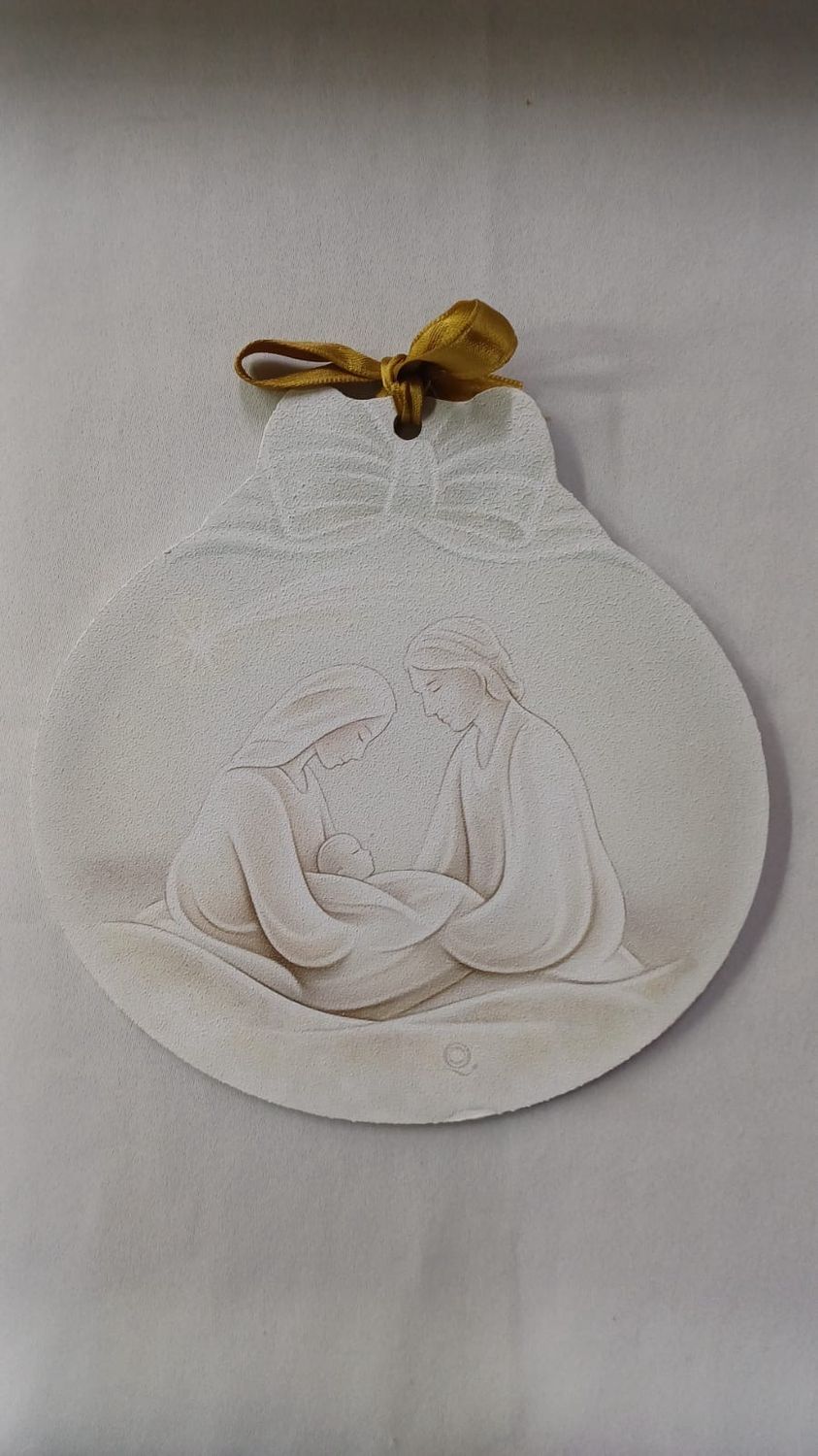 Tondo in legno sacra famiglia