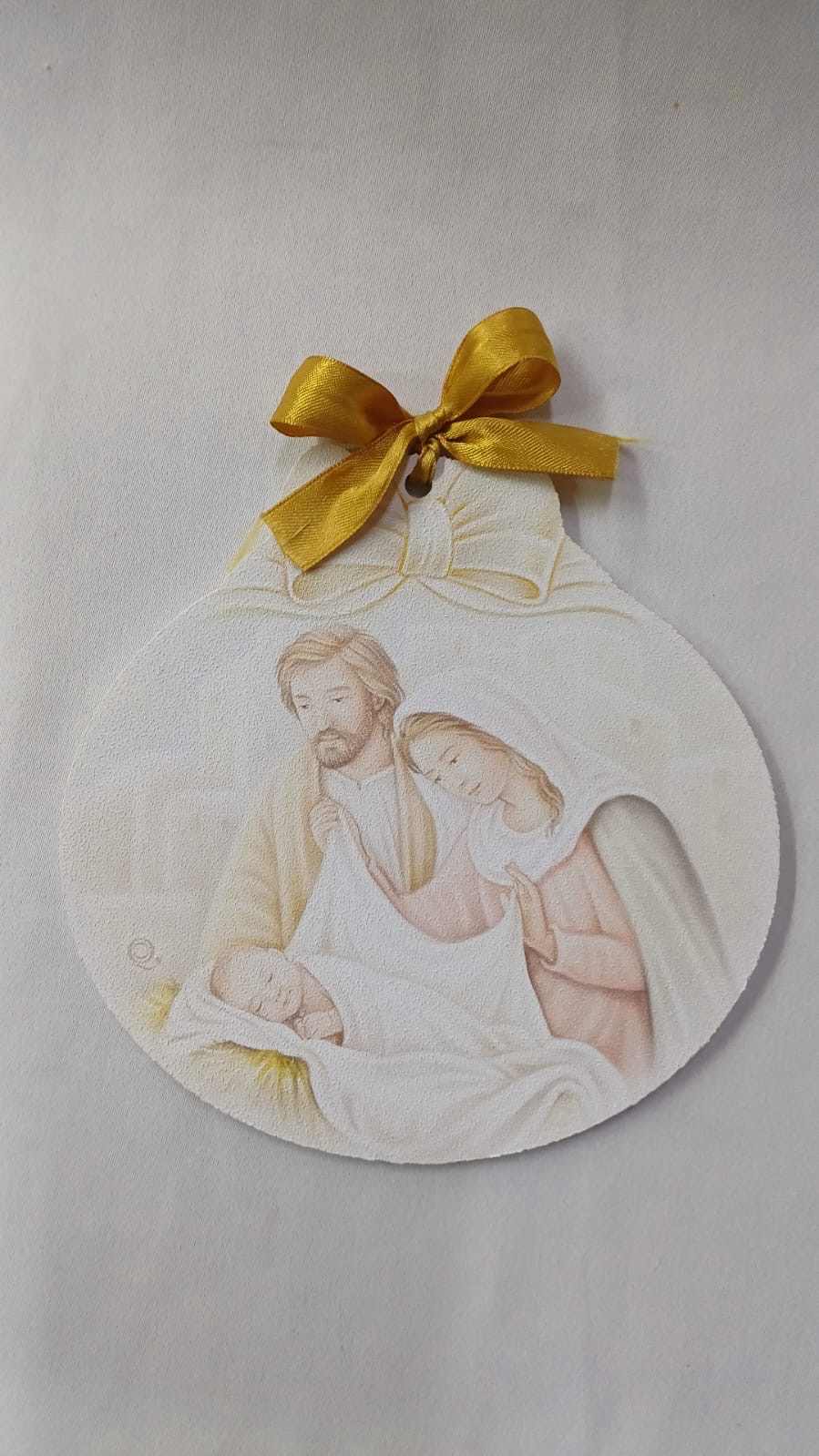 Tondo in legno sacra famiglia