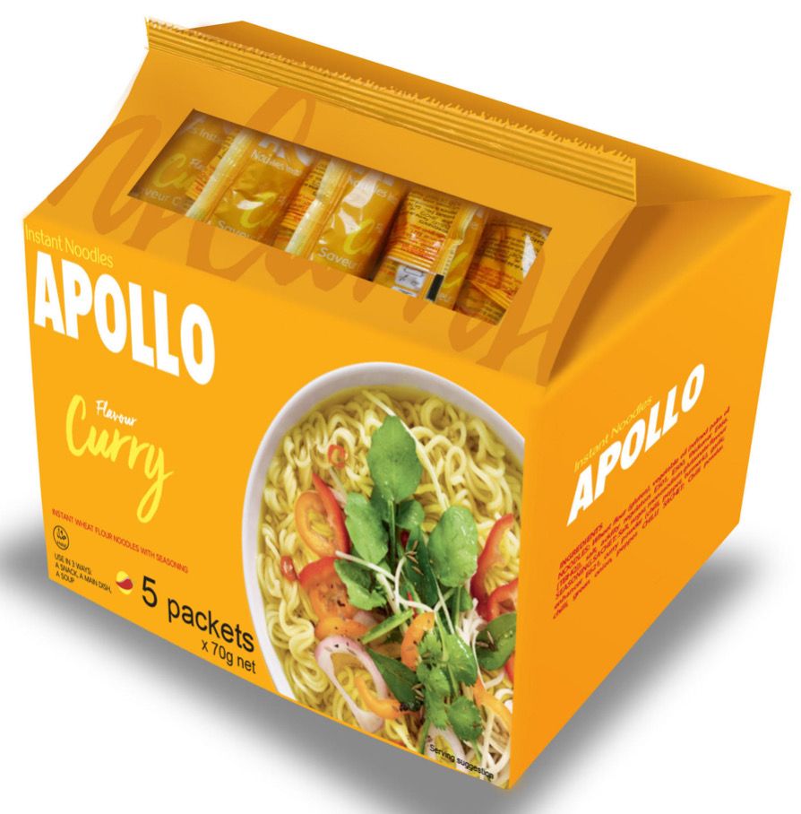 Apollo Curry Noodles 70g Multipack Of 5